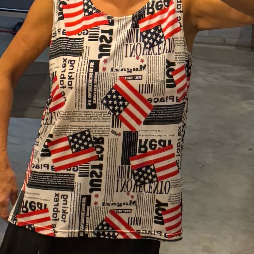 Patriotic American Flag Tank Top